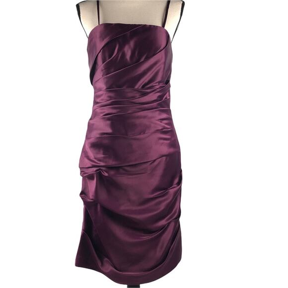 Bill Levkoff Plum Tiered Dress size 10 - Picture 1 of 10
